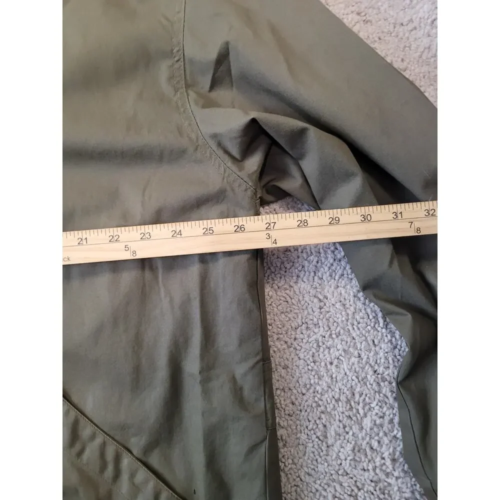 Vintage J. Crew Chore Coat Men’s Green Canvas Barn Jacket 90s Flannel Lined XL
